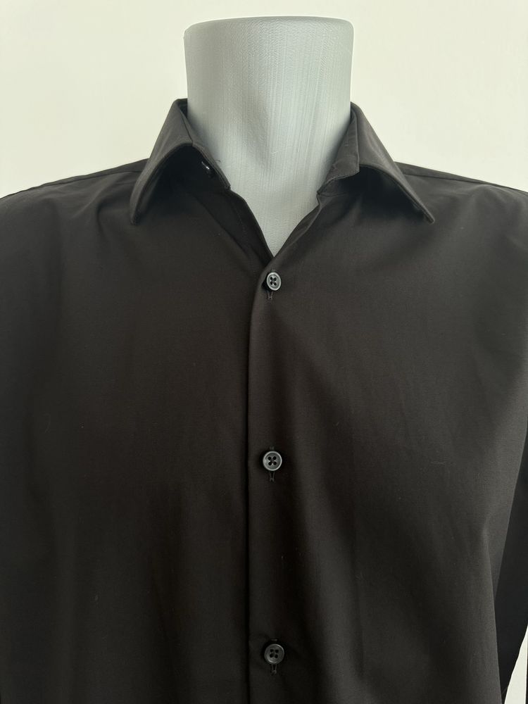 Черна мъжка риза Hugo Boss размер М
