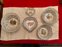 Set 5 boluri decorative din ceramică pictată – anii ’80-’90