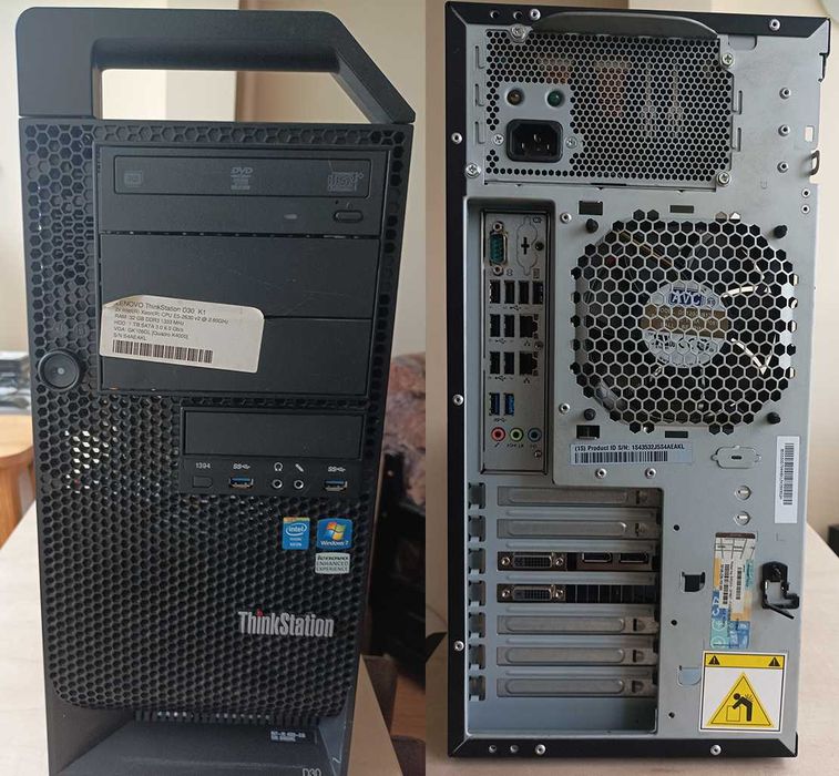 Работна станция LENOVO D30; 112GB RAM; K6000 12GB; 2x Xeon E5-2697 v2