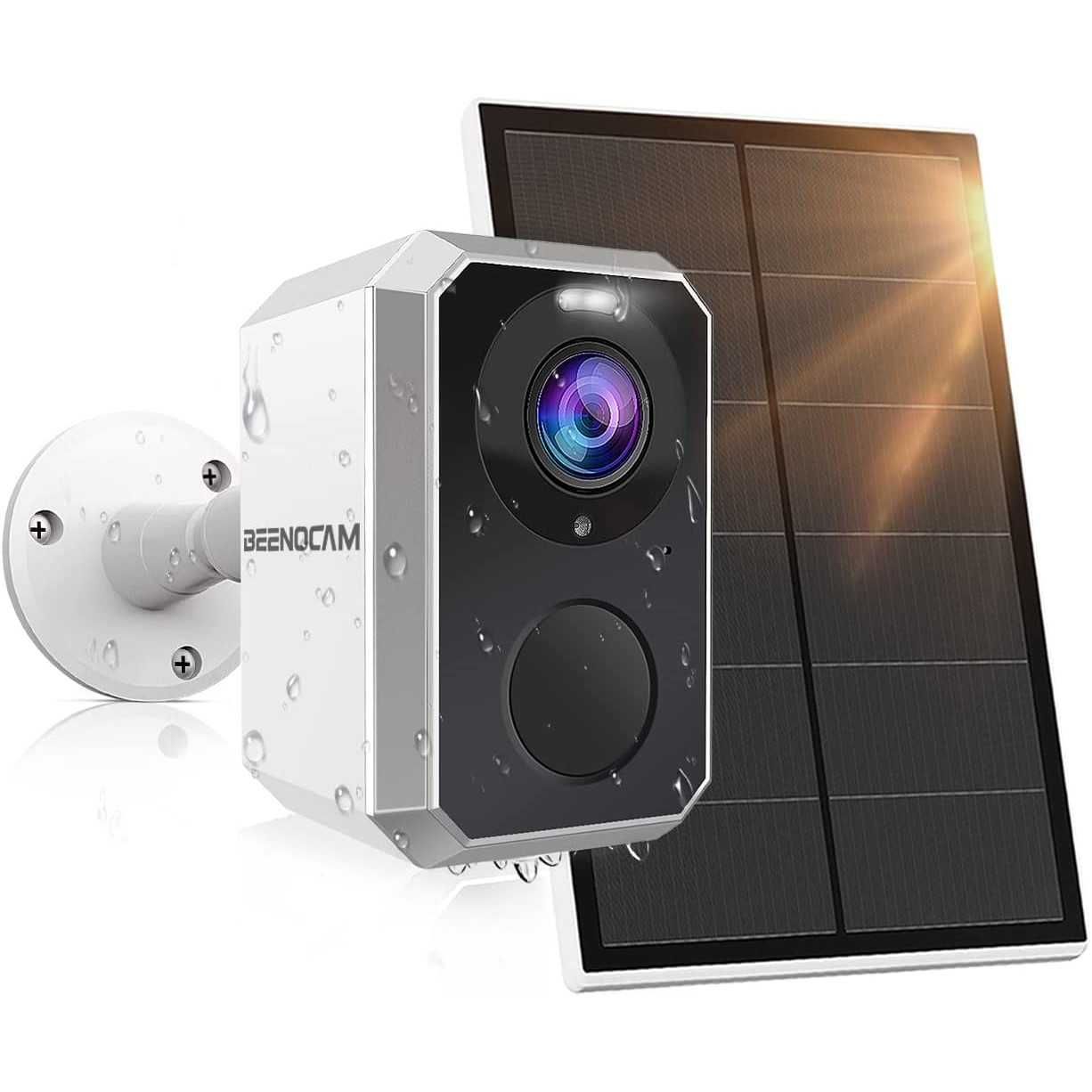 Camera de supraveghere WiFi cu panou solar, HD 1296P, nightvision