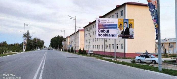 Jizzaxda bilbordlarda reklama. Реклама на билбордах Жиззах