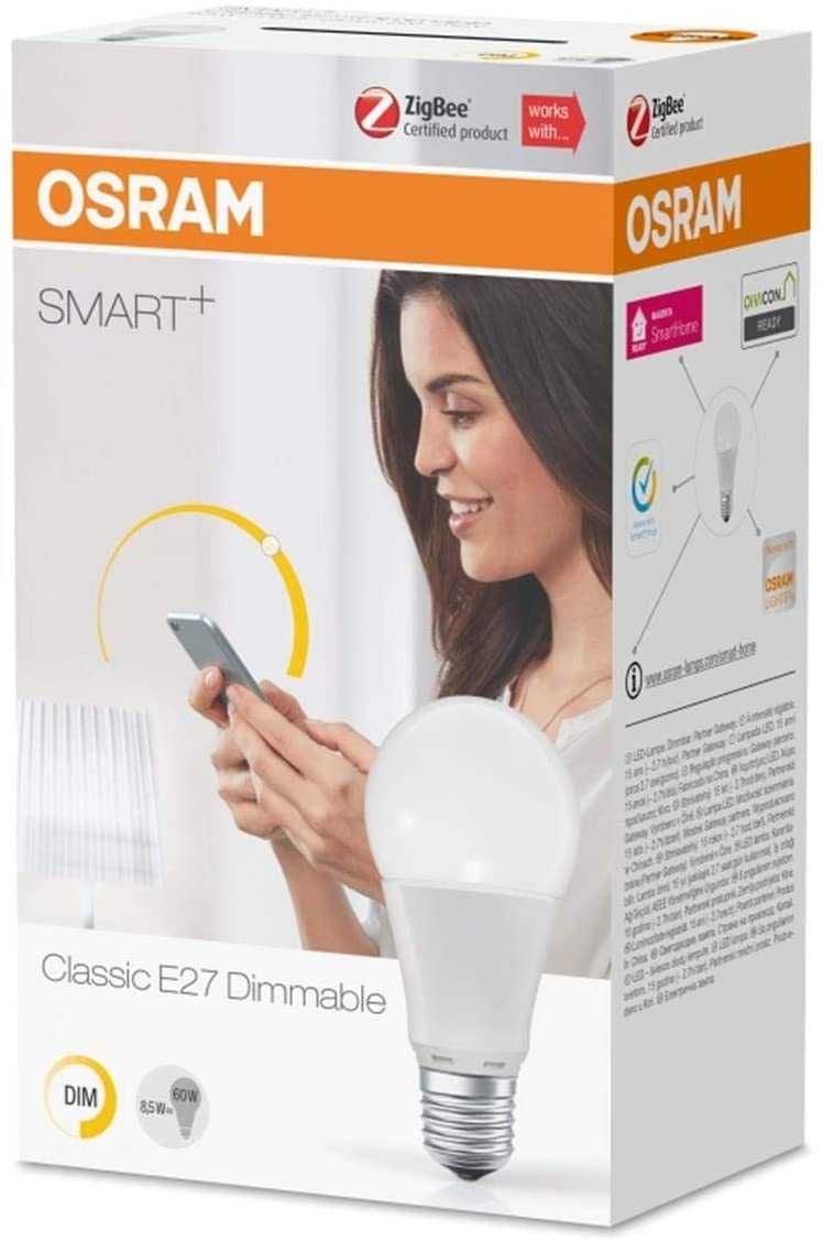 Osram LED Смарт Крушка Лампа 8.5W Димируема Работи Philips Hue