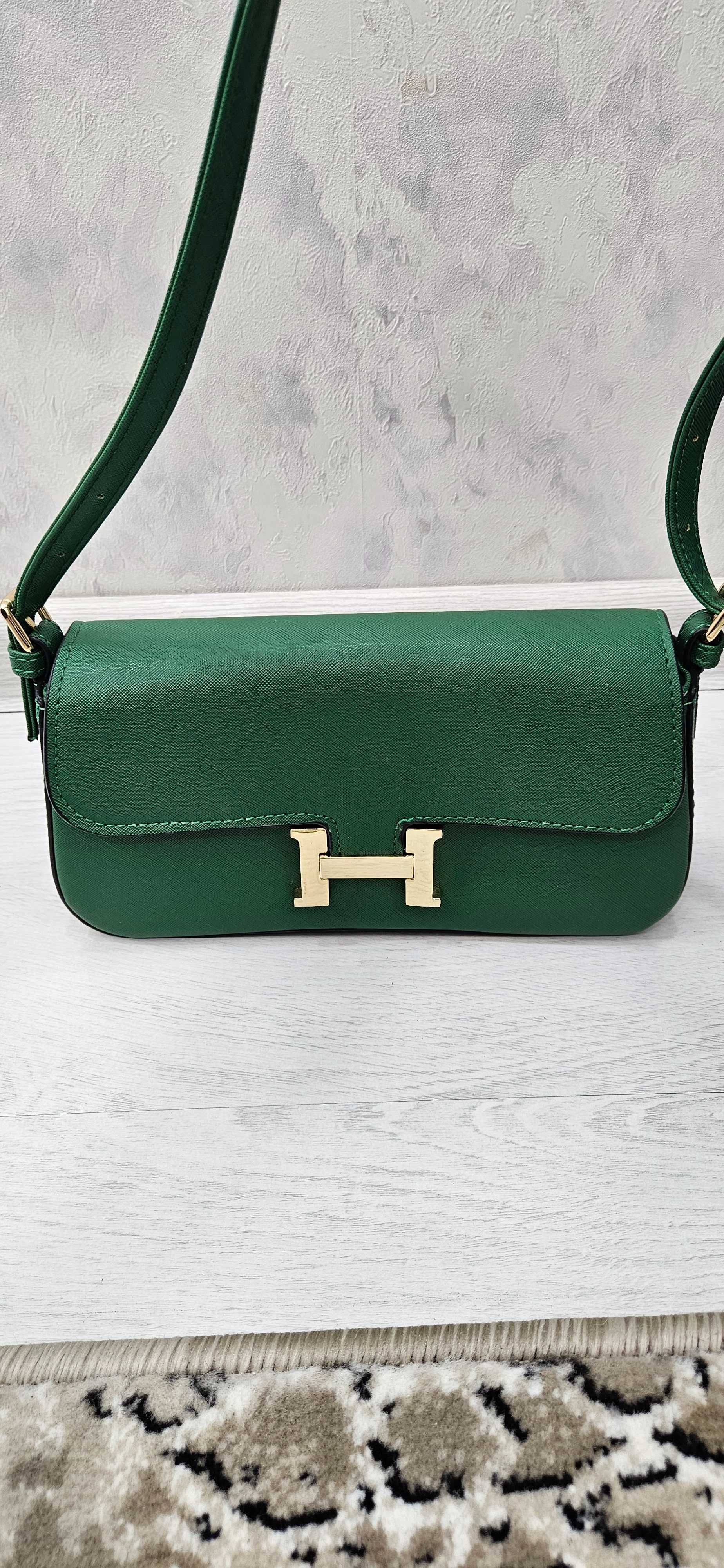 Hermes зеленая сумка