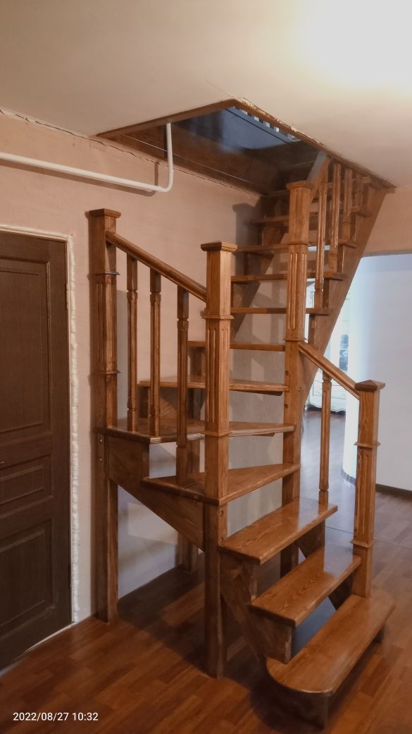 Изготовление лестниц из массива дерева
