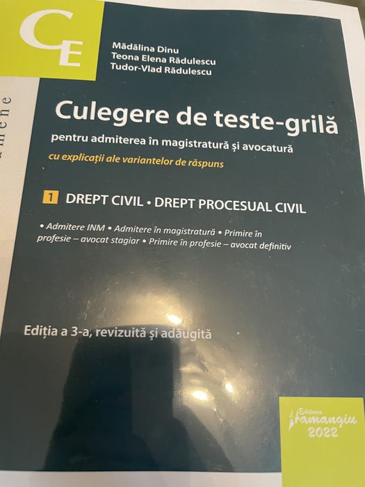 Pachet promovare garantata 100% examen Avocatua.Nu le vand separat.