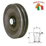 Roata din fier cu bucsa diam 230 mm latimea 100 mm max 350 kg