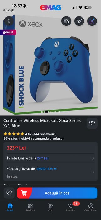 Controller/ maneta Xbox series x/s  functioneaza si pe xbox one /one s