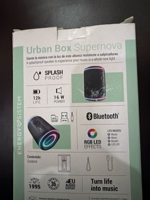 Преносима bluethoth колонка - urban box supernova