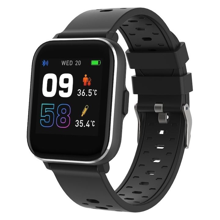 Denver sw-165 bluetooth смарт часовник със сензори за телесна темп.
