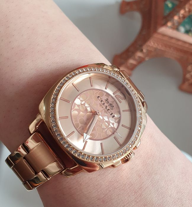 Ceas femei, COACH original, Rose-Gold, Inox, 30m rezistenta la apa