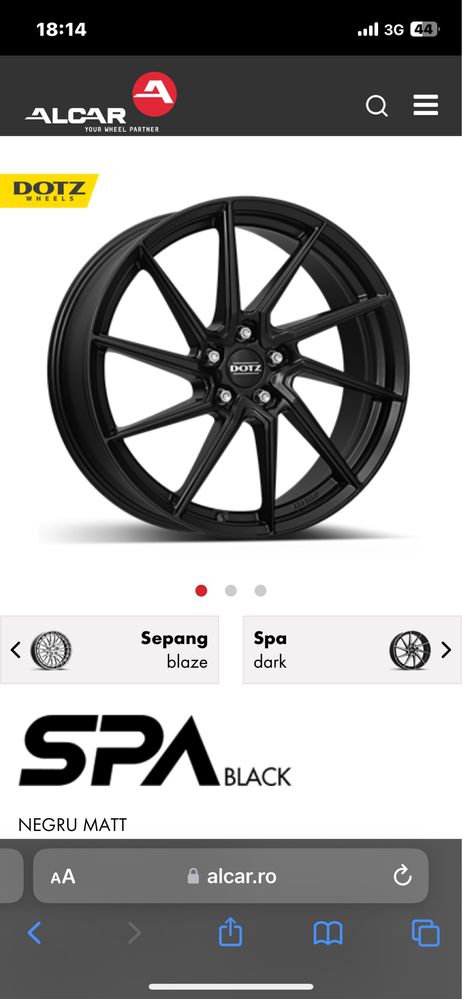 Jante 5x112 R18 Dotz Spa Black