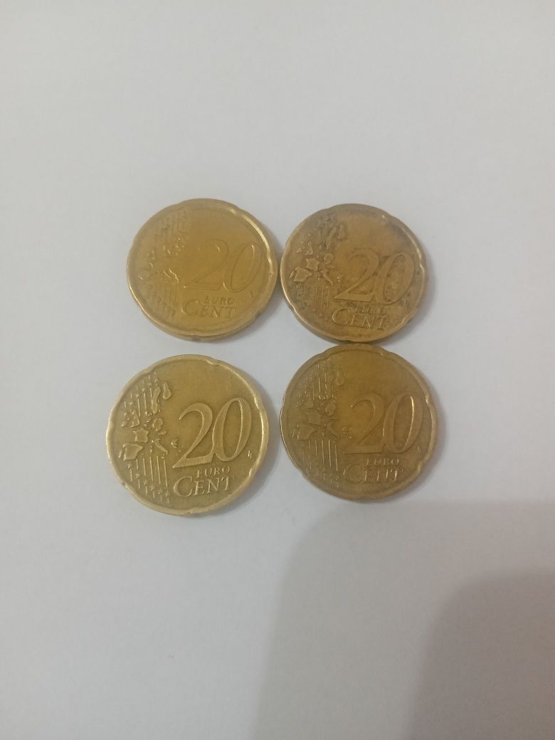 4 monede de 20 EURO CENT