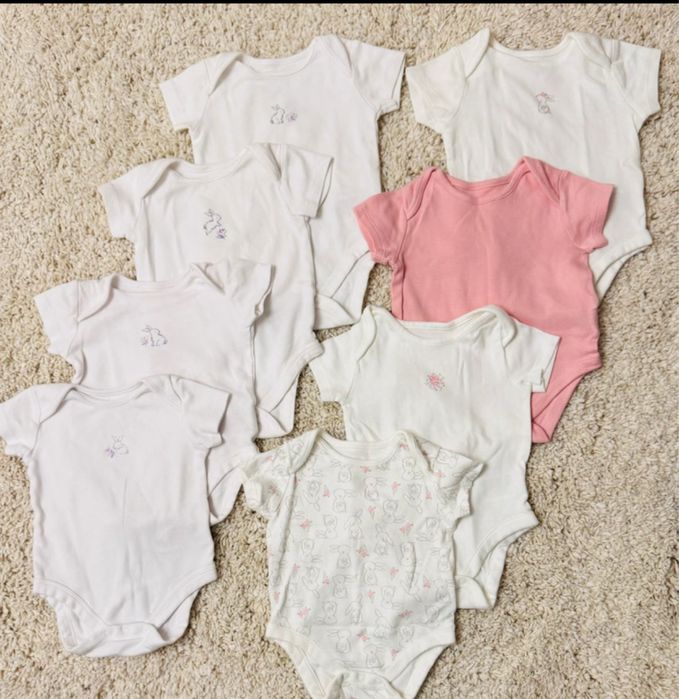 Mothercare baby - body cu mâneci scurte - 8 buc, 3-6 luni