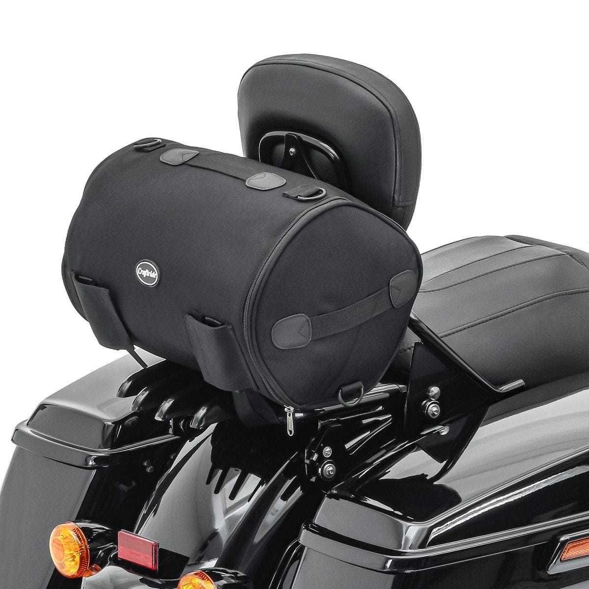 Geanta moto Sissy Bar Bag Craftride cu roll bag codita culoare negru