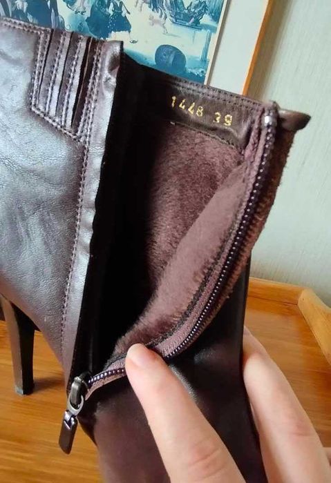 Дамски боти от естествена кожа, размер 39