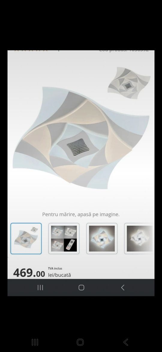 Plafoniera cu telecomanda