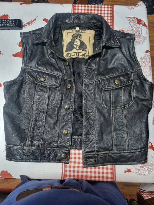 Vesta piele Moto .