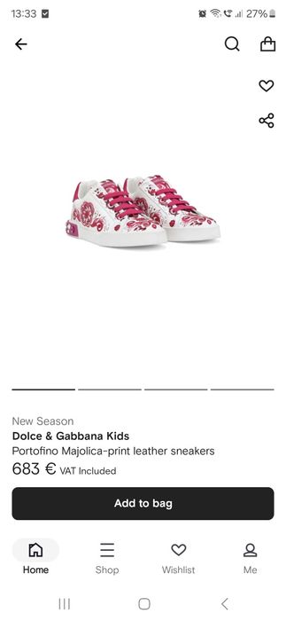 Dolce Gabbana kids Portofino Pajolica 34 EU