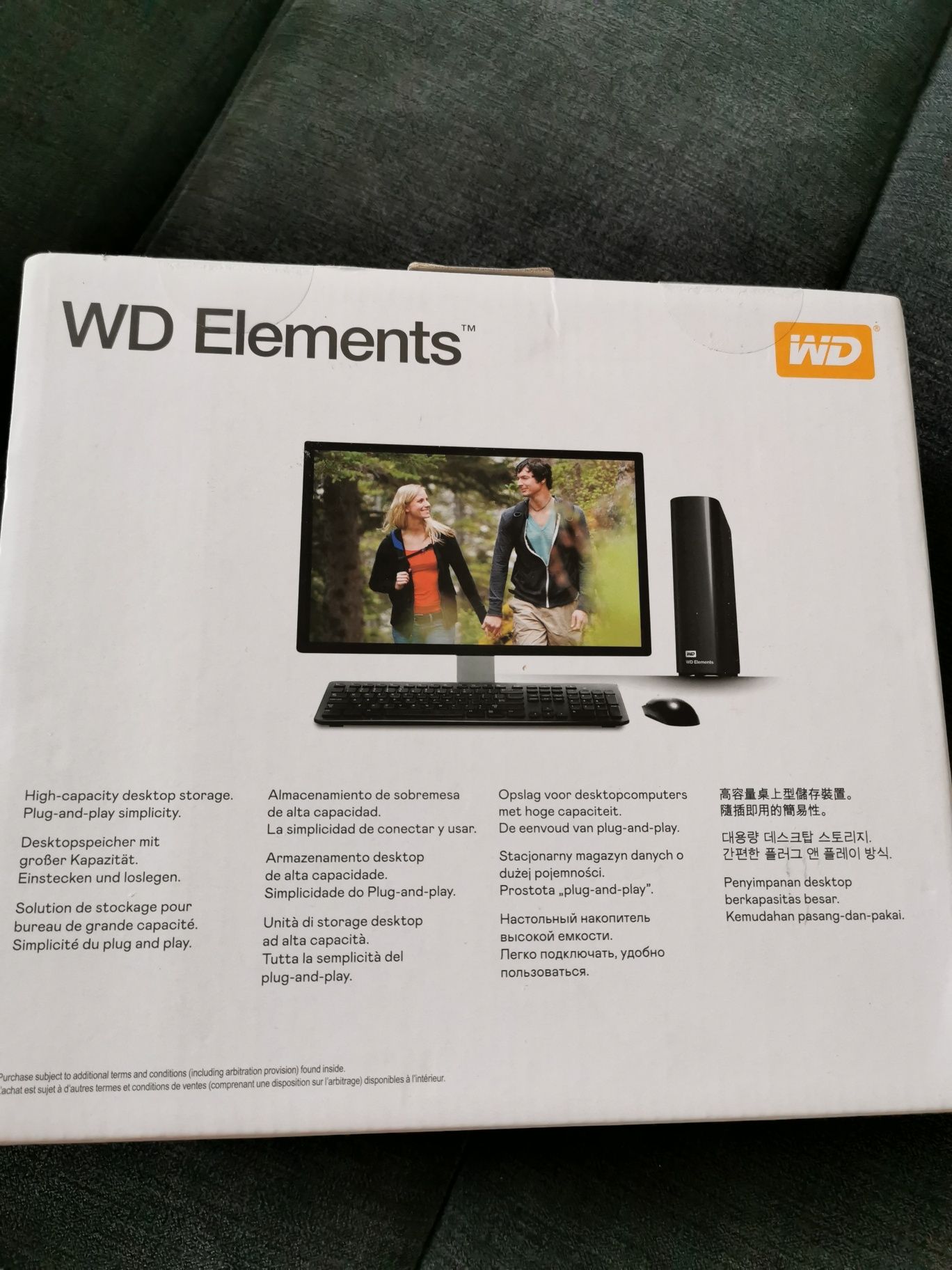 HDD Extern WD Elements Desktop, 20TB, 3.5", USB 3.0, Negru