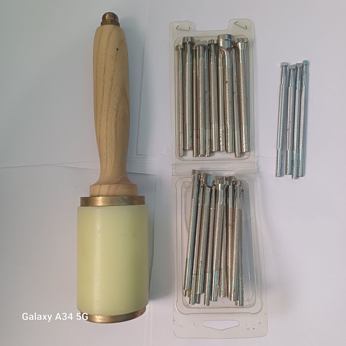 Новые штампы для кожи + киянка • Комплект мастеру