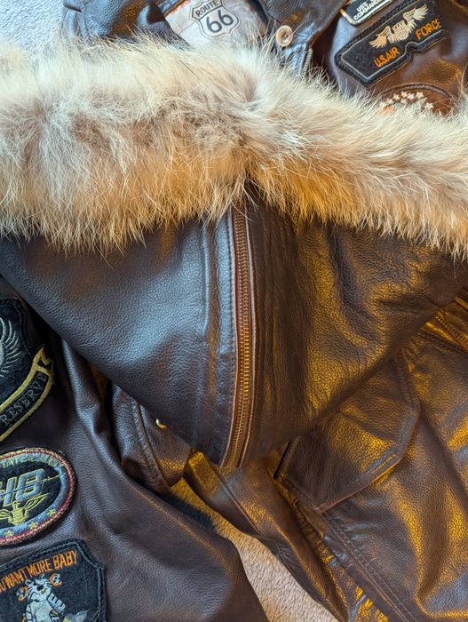 Авиаторско яке от естествена кожа