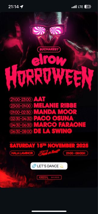 Bilet elrow 15 noiembrie 2025
