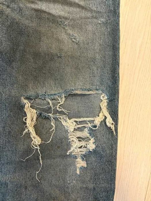 Balenciaga SS23 Mud Oil Spilled Denim Baggy Jeans