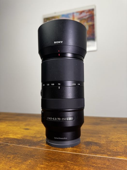 Ca NOU Obiectiv Sony 70-350 G, Montura E f4.5-6.3, Optical Steady Shot