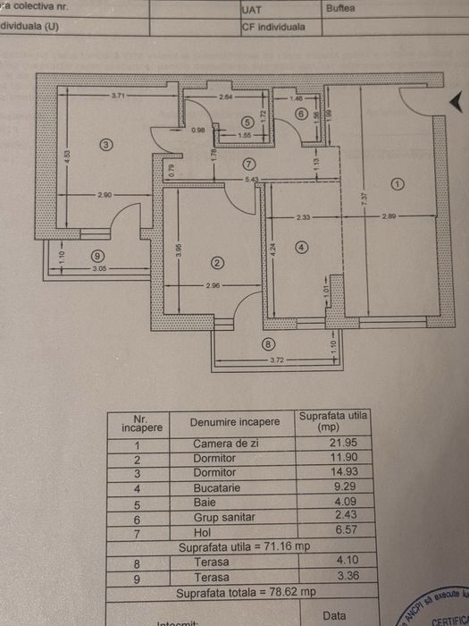 Apartament 3 Camere - Buftea - Conacul Castanilor