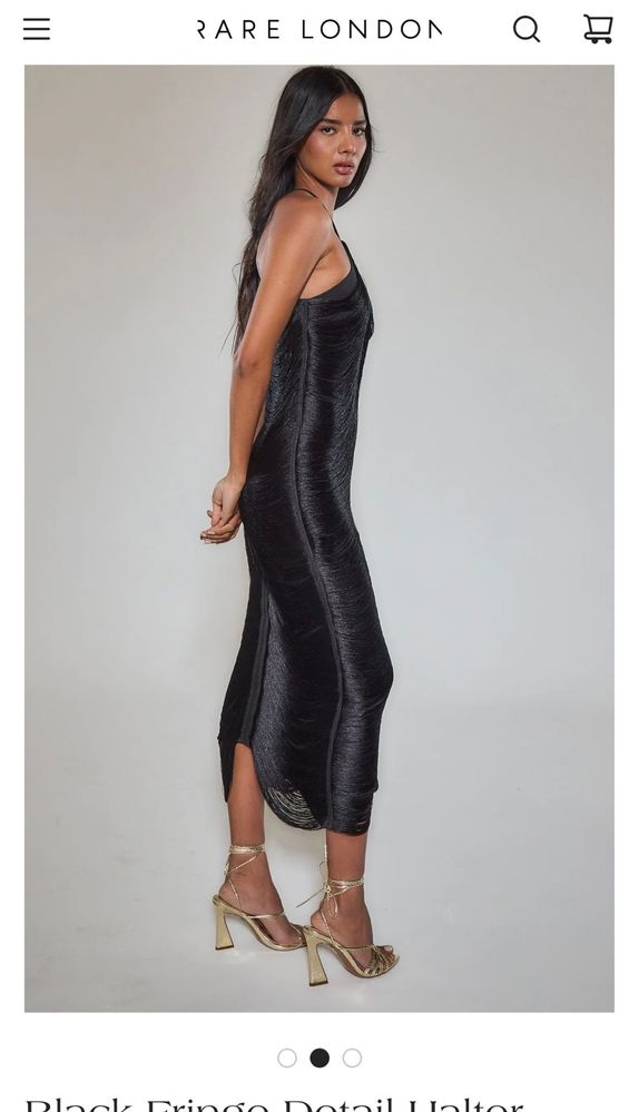 Rochie midi Rare London / Asos cu franjuri