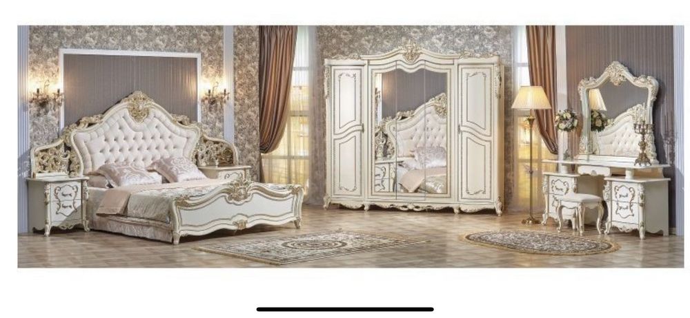 Спальная ДЖОКОНДА люкс кровать,2тумбы,комод с зеркалом,шкаф 3ст