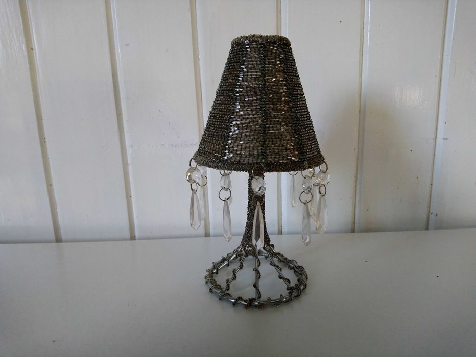 Suport luminare decorat cu margele