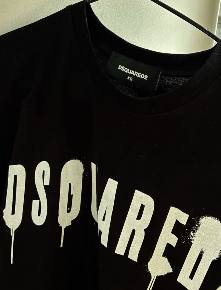 Дамска оригинална черна тениска Dsquared