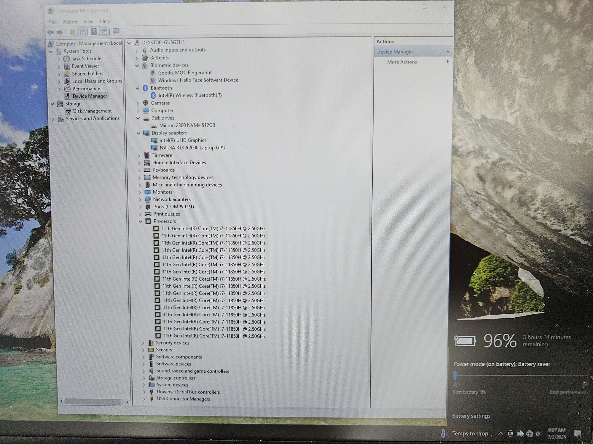 Laptop Dell Precision 5560 i7-11850H/32gb/512gb, Nvidia RTX A2000 4gb