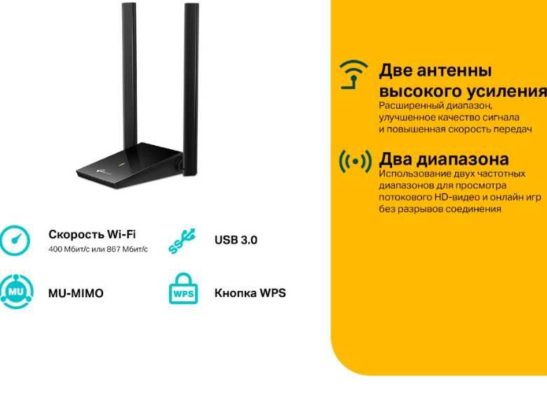 Adapter USB адаптер Wi-Fi TP-Link Archer T4U Plus 2.4GHz 5GHz router