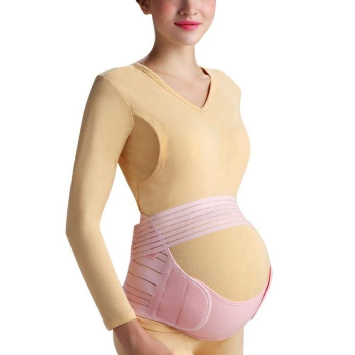 Centura elastica de sustinere sarcina, pt gravide, reglabila-ROZ