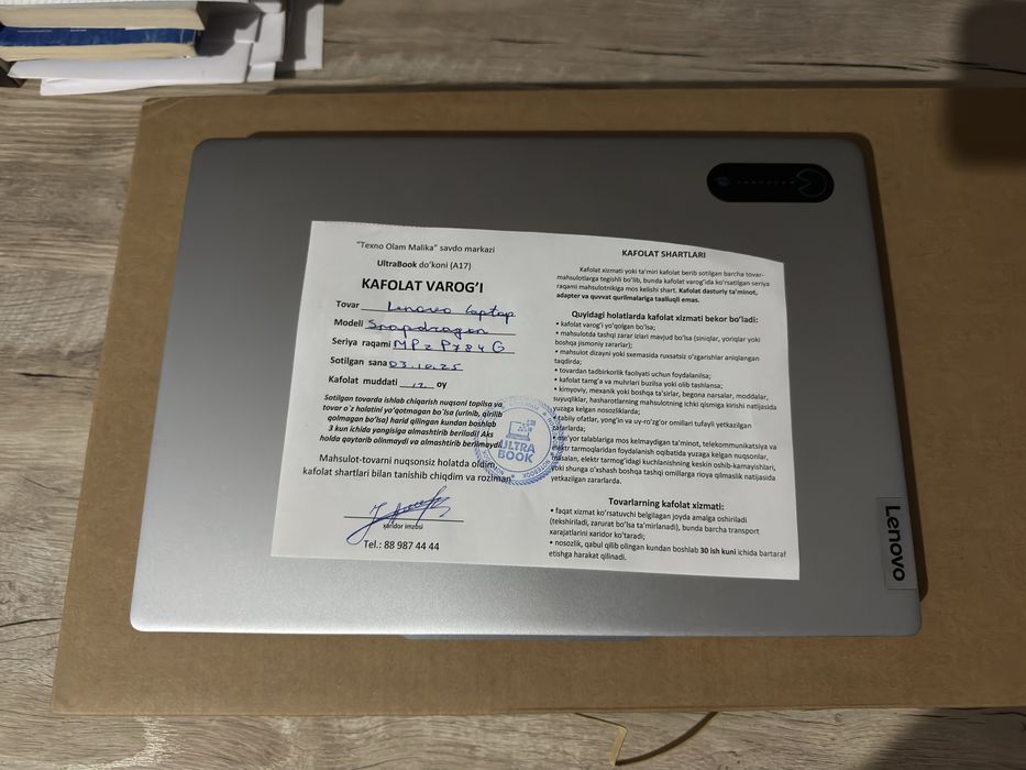 Lenovo ideapad slim 5x SNAPDRAGON protsessorli