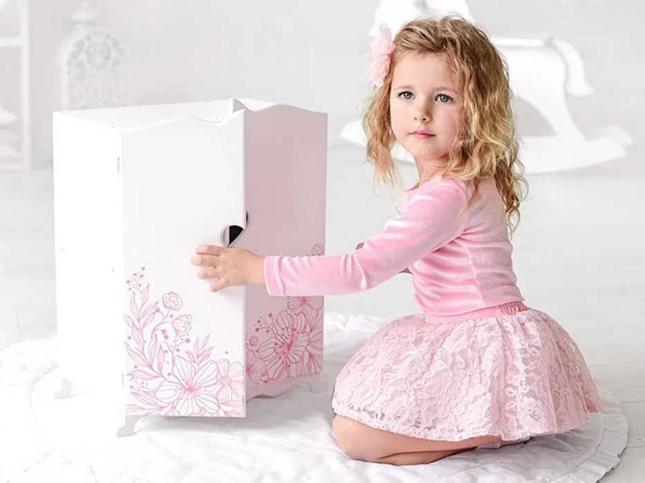 Diamond princess: Деревянный шкаф - для одежды кукол (46х44х22 см.)