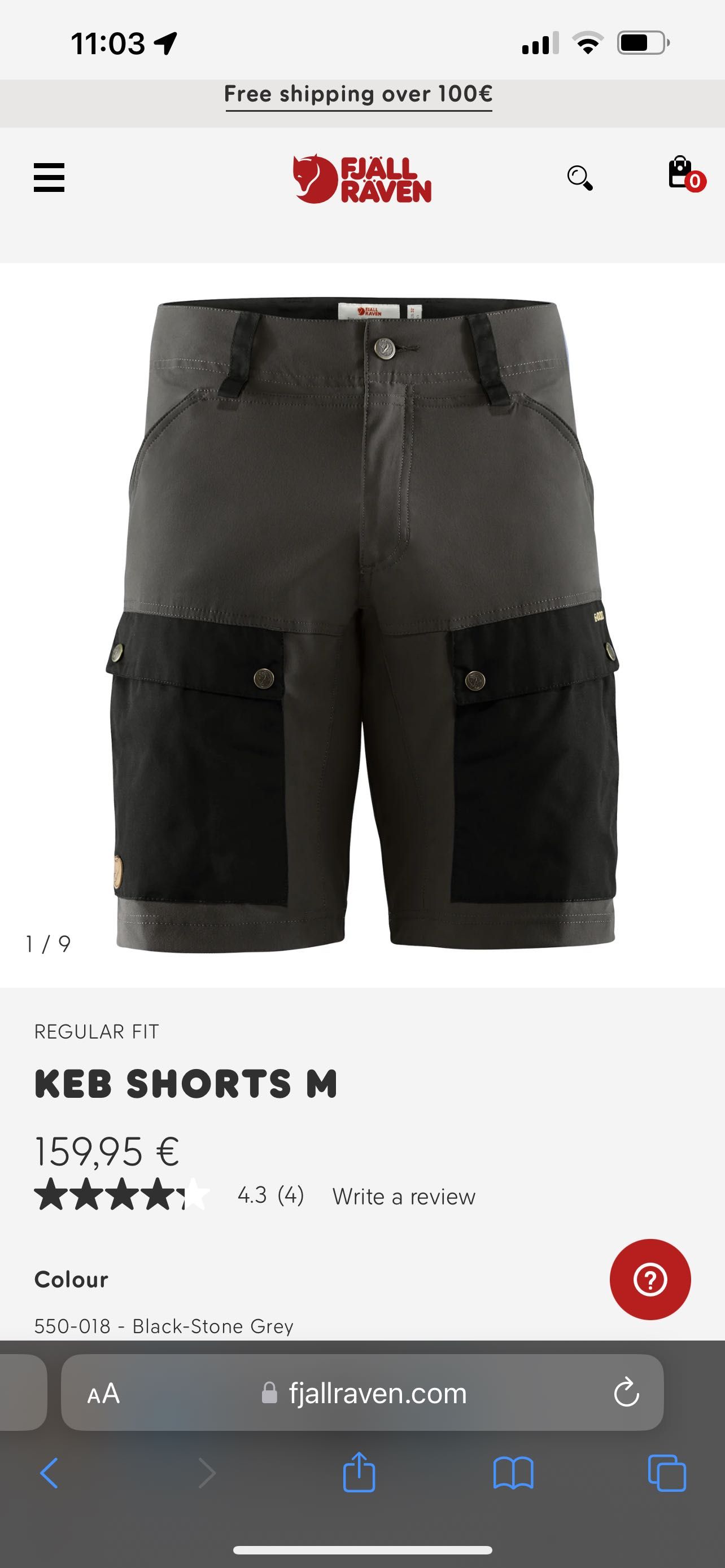 Pantaloni Fjallraven Keb Shorts M