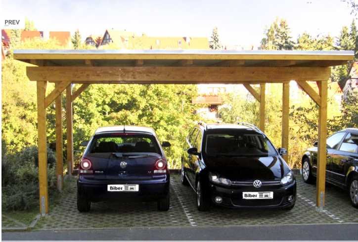 Carport lemn dublu