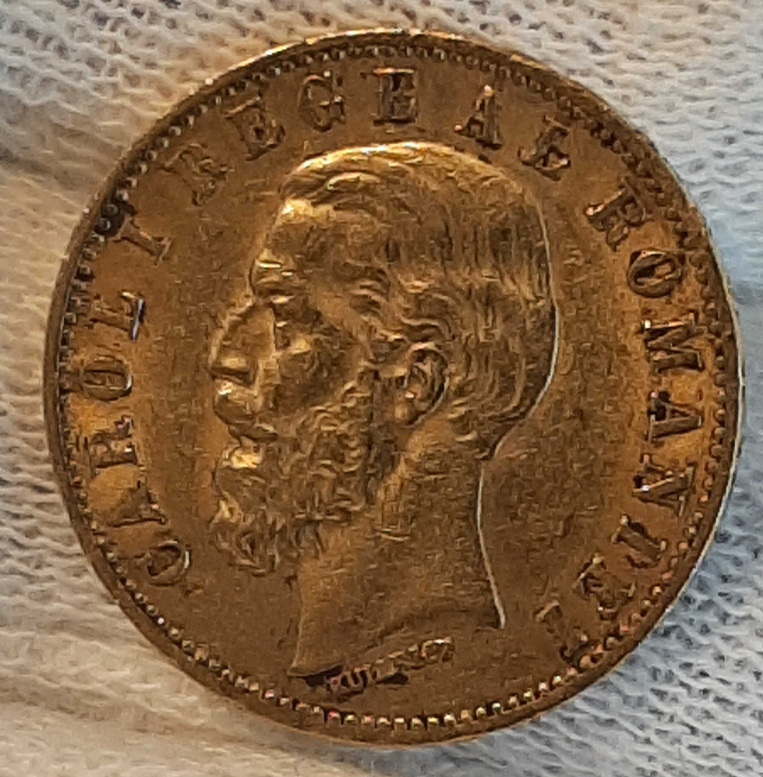 Moneda AUR 20 LEI 1883, Carol I, Romania