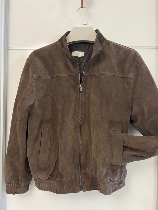 Бомбер яке, естествен велур