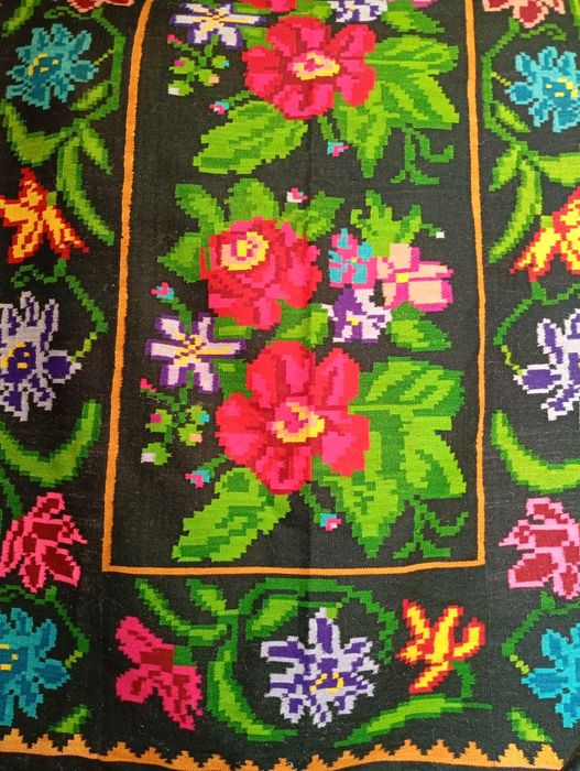 Covor scoarță velnița lăicer vechi românesc traditional