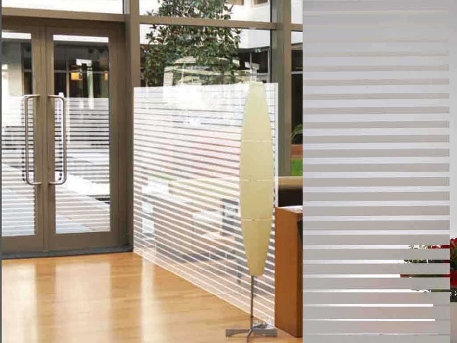 Folie de sablare - model in dungi - ideal pentru birouri si locuinte!