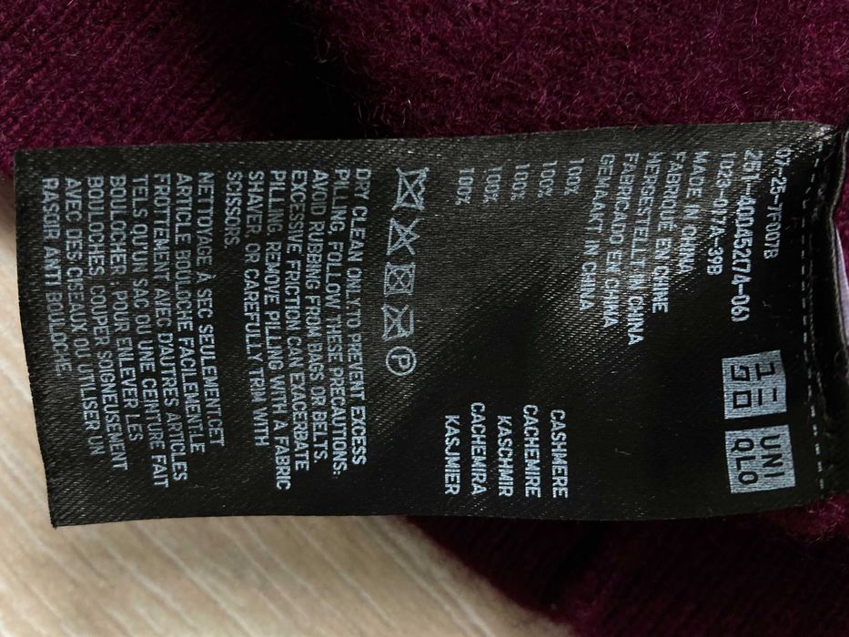 Uniqlo 100% Cashmere женски кашмирен пуловер кашмир размер S