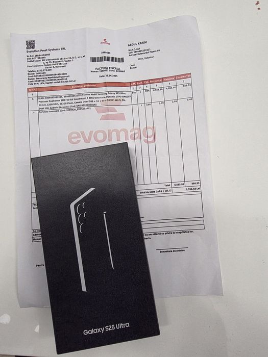 Samsung s25 Ultra 5G Titanium Gray 512Gb SIGILAT Factură 2ANI GARANȚIE