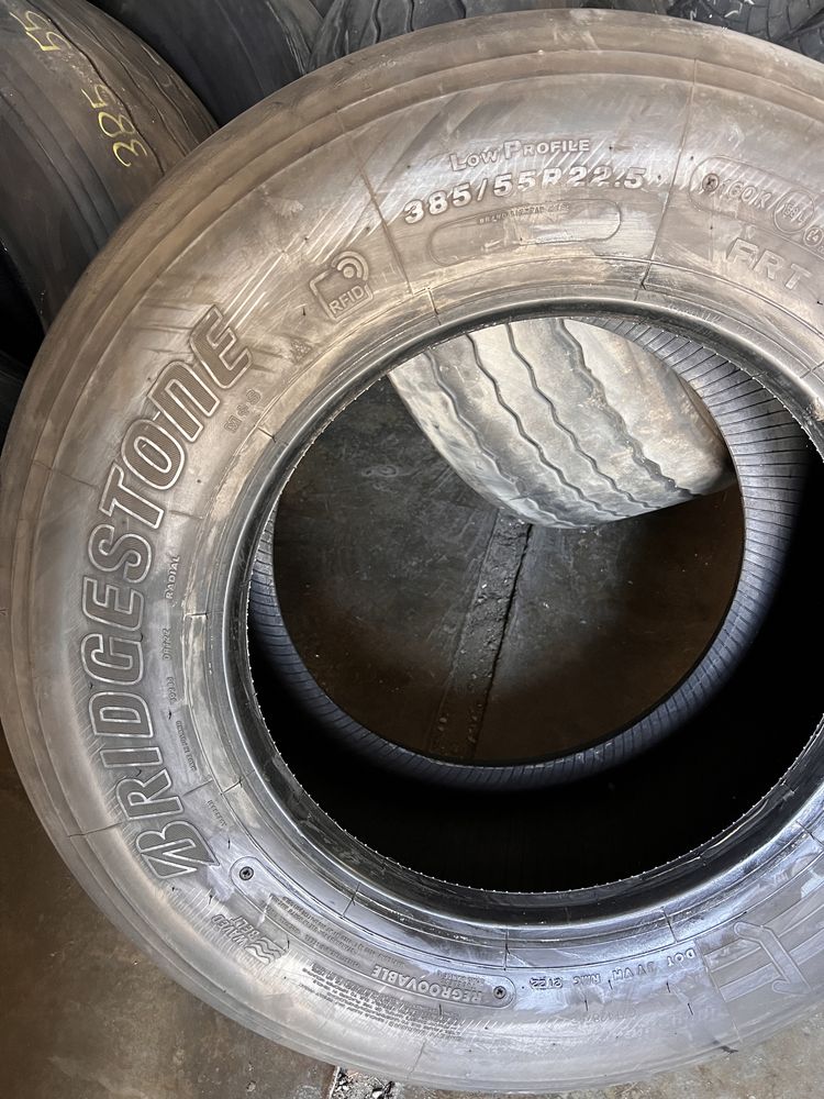 4 anvelope camion mega 385/55/22.5 , Bridgestone , DOT 2022 !