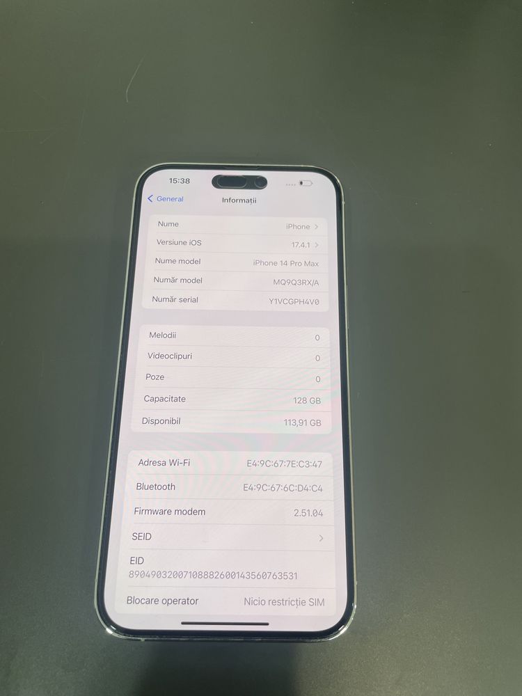 IPhone 14 Pro Max 128 Gb 87% Baterie Garantie #33185