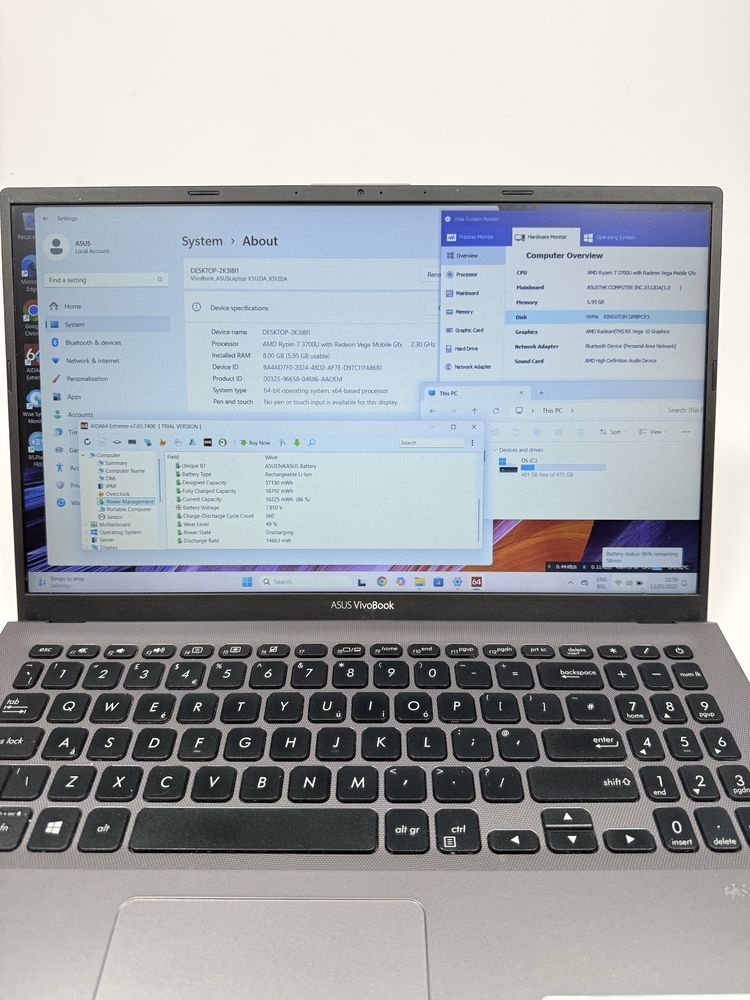 ASUS VivoBook 15 FHD/Ryzen 7 3700U/8GB DDR4/512GB NVMe/AMD Vega 10