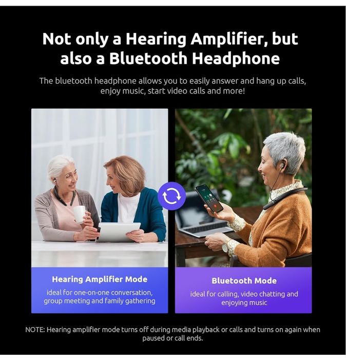 Nearity HearPod Air căști Bluetooth TV  wireless aparat auditiv senior